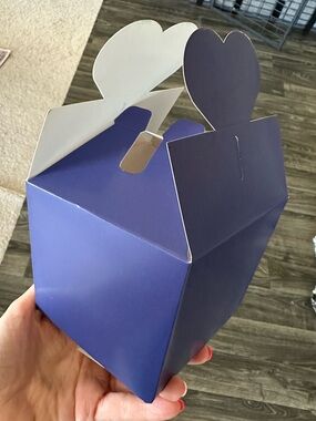 Blue Gift boxes (20) with Heart top for party/ Instruction Sheet brand new